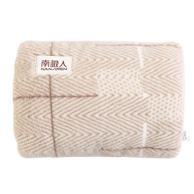 毛绒十字波浪电热水袋 260MM*180MM 浅咖啡色